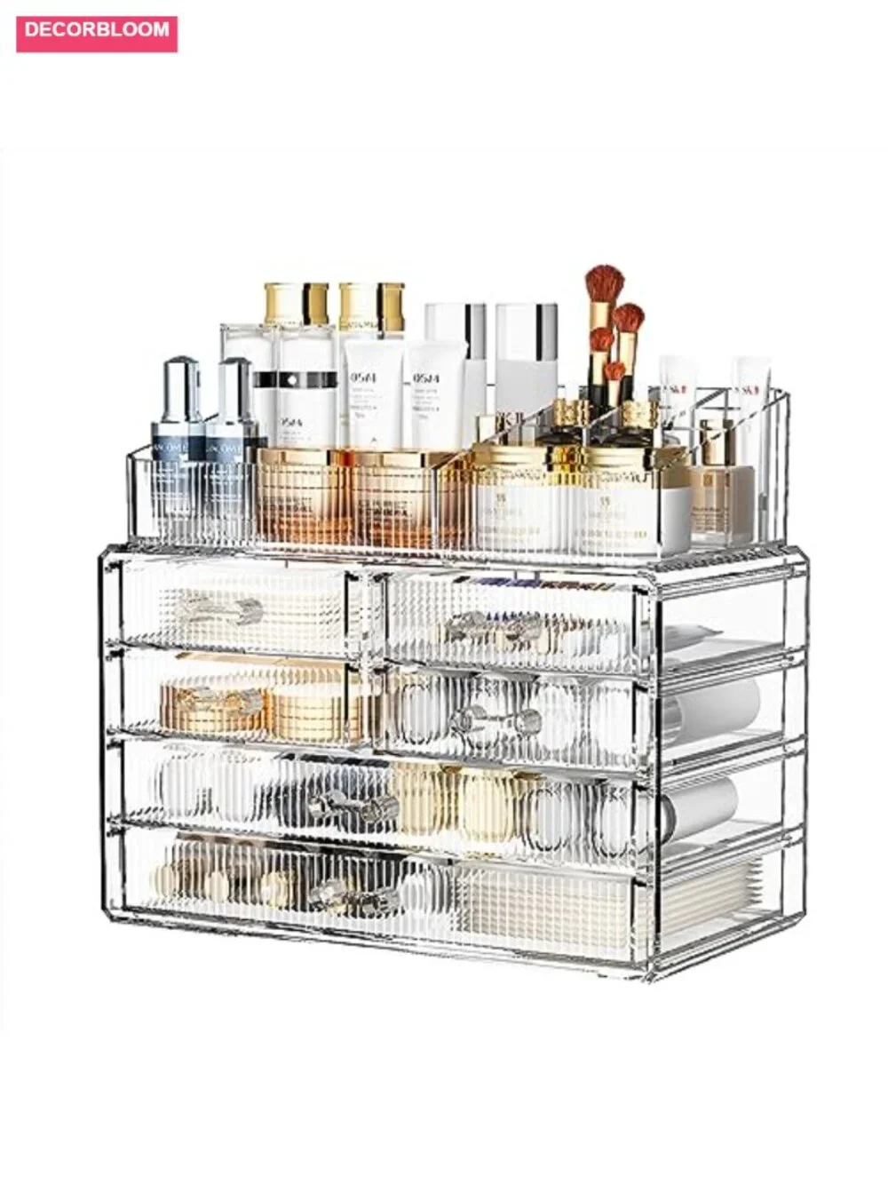 Acrylic Stackable Storage Drawers Makeup Organizer 6 Drawers